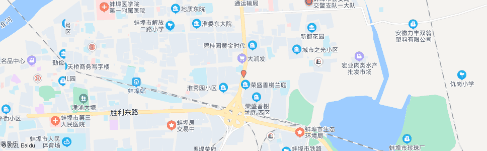 蚌埠朝阳路立交桥北_公交站地图_蚌埠公交_妙搜公交查询2024