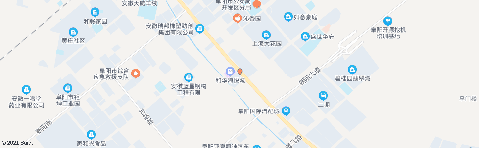 阜阳奇瑞海马4S店_公交站地图_阜阳公交_妙搜公交查询2024