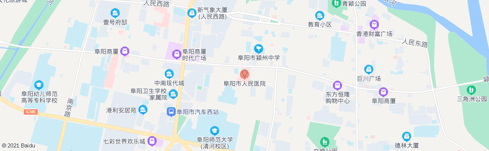 阜阳市医院(北)_公交站地图_阜阳公交_妙搜公交查询2024