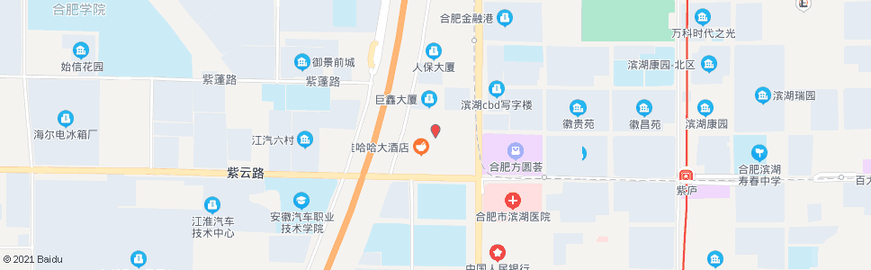 合肥滨湖城市天地_公交站地图_合肥公交_妙搜公交查询2024