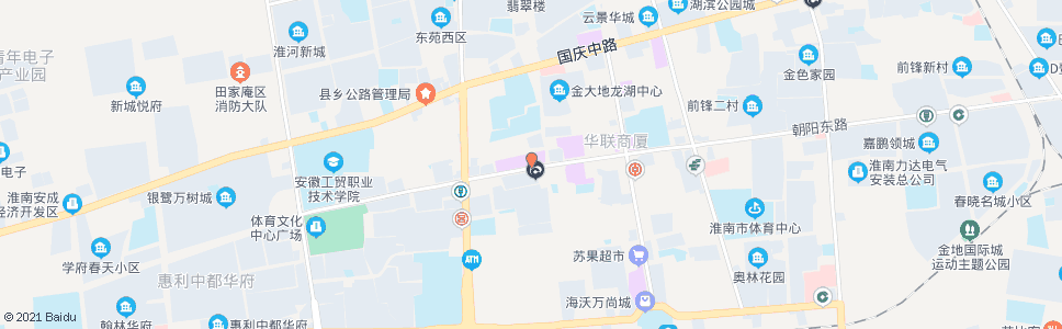 淮南朝阳村(南)_公交站地图_淮南公交_妙搜公交查询2025