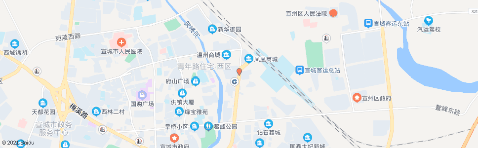 宣城宣州市场东门_公交站地图_宣城公交_妙搜公交查询2025