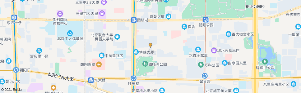 北京团结湖路_公交站地图_北京公交_妙搜公交查询2025