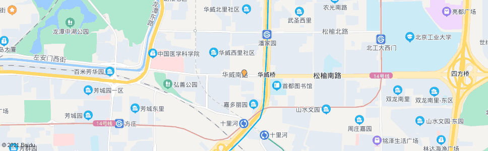 北京华威南路东口_公交站地图_北京公交_妙搜公交查询2025