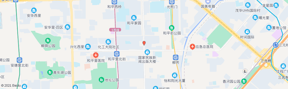 北京和平里路口北_公交站地图_北京公交_妙搜公交查询2025