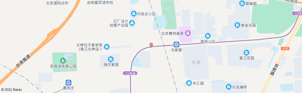 北京香江北路东口_公交站地图_北京公交_妙搜公交查询2025