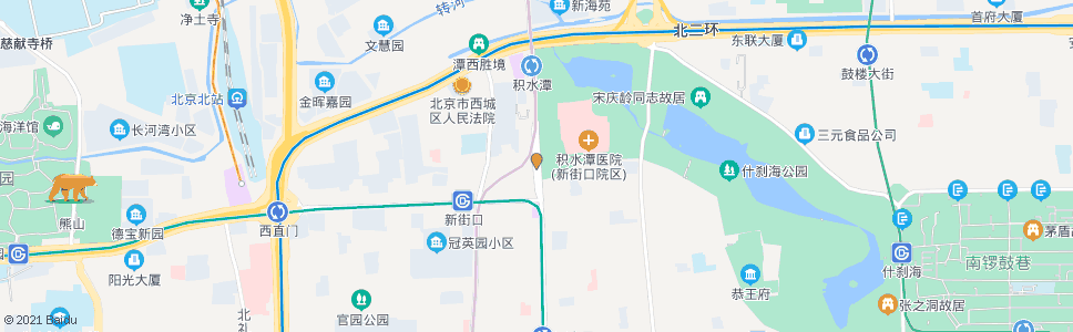 北京新街口北_公交站地图_北京公交_妙搜公交查询2025