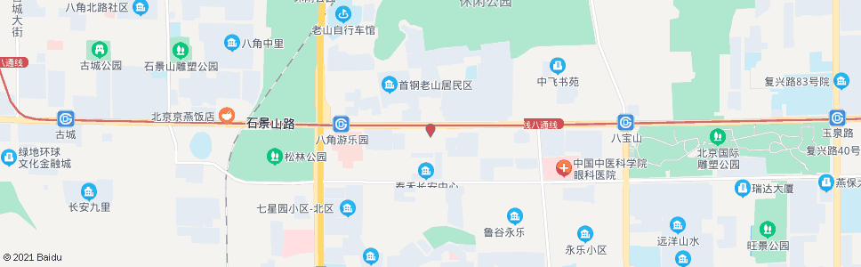 北京石景山(万商花园酒店)_公交站地图_北京公交_妙搜公交查询2025