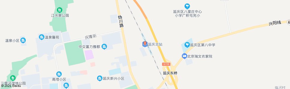 北京长陵园村北_公交站地图_北京公交_妙搜公交查询2025