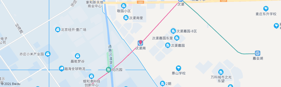 北京次渠南站_公交站地图_北京公交_妙搜公交查询2025