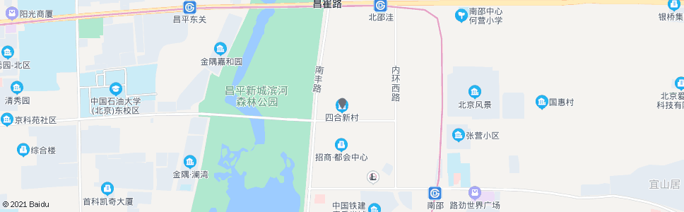 北京四合新村_公交站地图_北京公交_妙搜公交查询2025