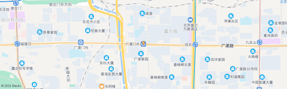 北京广渠门外站_公交站地图_北京公交_妙搜公交查询2025