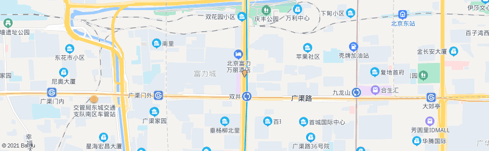 北京双井桥北(北行)_公交站地图_北京公交_妙搜公交查询2025