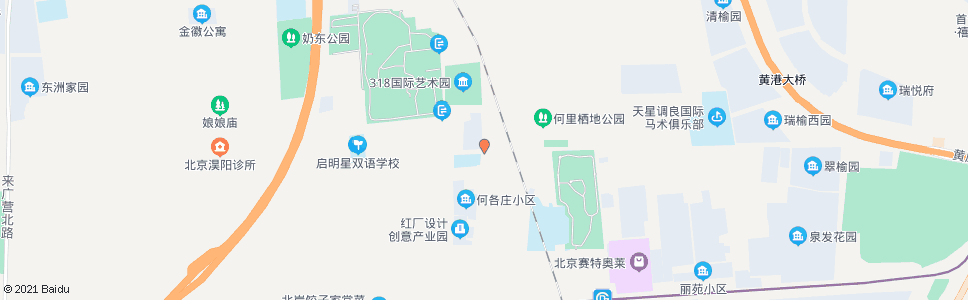 北京何各庄西口_公交站地图_北京公交_妙搜公交查询2025