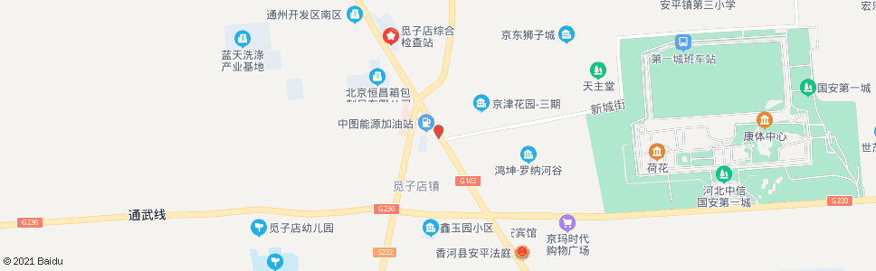 北京香河新城街西口_公交站地图_北京公交_妙搜公交查询2025