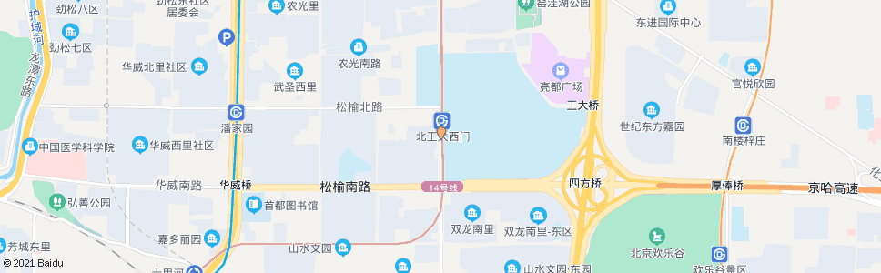 北京松榆东里东门_公交站地图_北京公交_妙搜公交查询2024