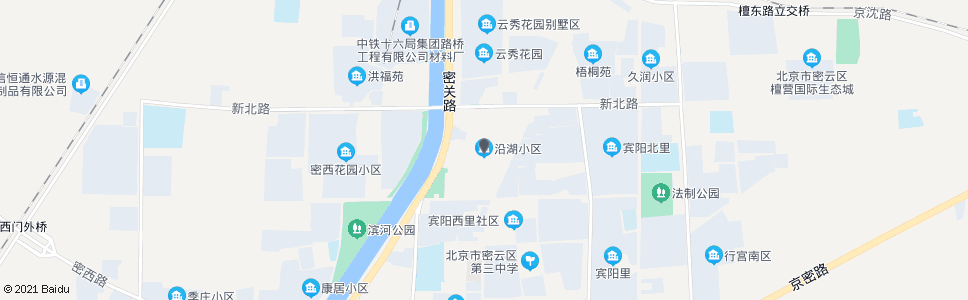 北京密云沿湖小区_公交站地图_北京公交_妙搜公交查询2025