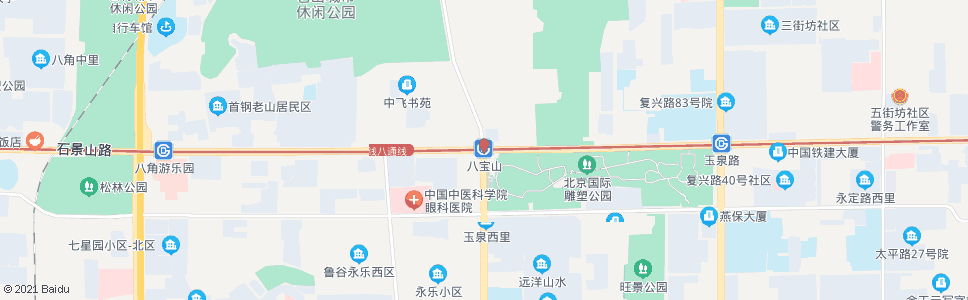 北京八宝山站_公交站地图_北京公交_妙搜公交查询2025