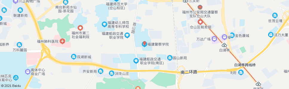 福州福建警察学院_公交站地图_福州公交_妙搜公交查询2024