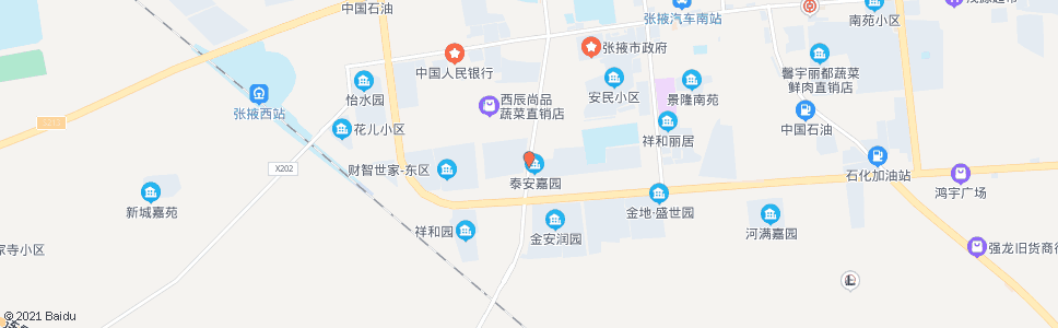 张掖泰安小区_公交站地图_张掖公交_妙搜公交查询2025