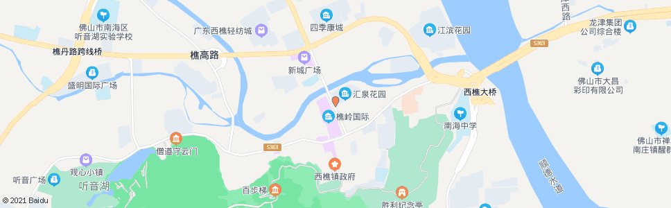 佛山西樵城区(官山二桥)_公交站地图_佛山公交_妙搜公交查询2024