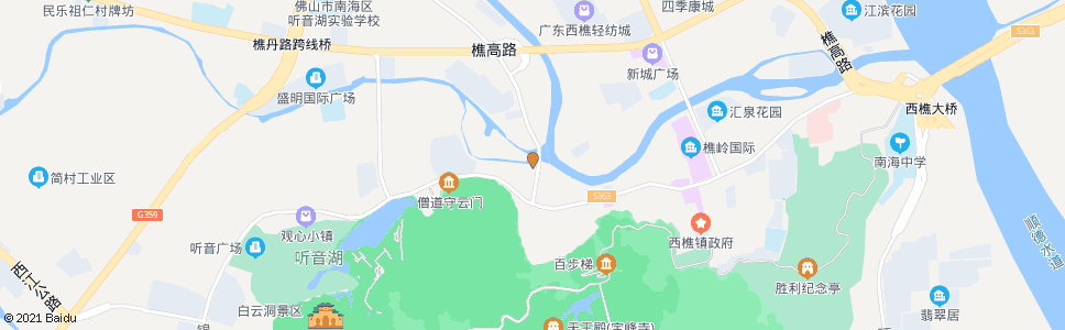 佛山文明桥脚_公交站地图_佛山公交_妙搜公交查询2024