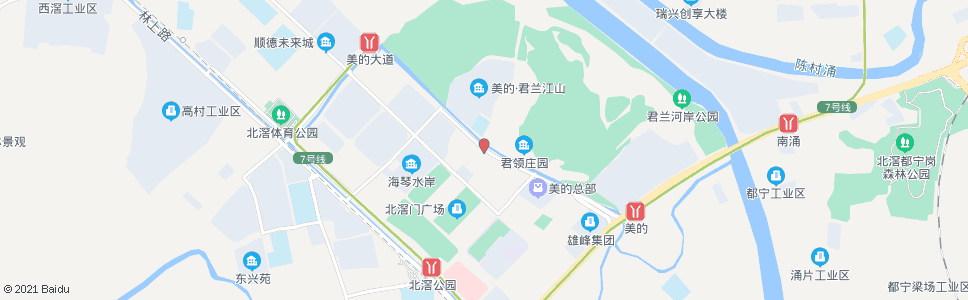 佛山美的大道江山路口_公交站地图_佛山公交_妙搜公交查询2024