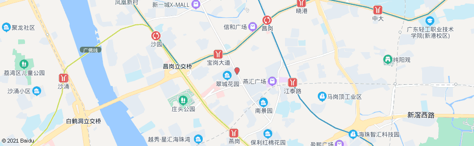 广州昌岗路口_公交站地图_广州公交_妙搜公交查询2024