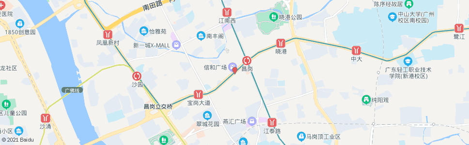 广州信和广场(昌岗中路)_公交站地图_广州公交_妙搜公交查询2024