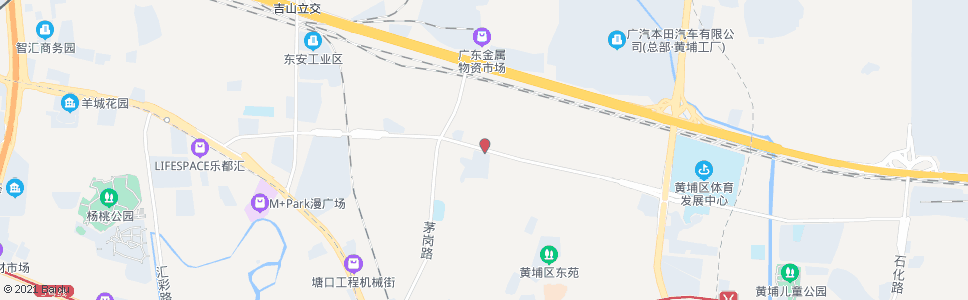 广州护林路(茅岗路口)_公交站地图_广州公交_妙搜公交查询2024