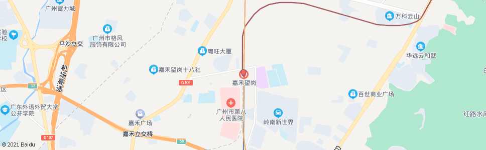 广州地铁嘉禾望岗站_公交站地图_广州公交_妙搜公交查询2025