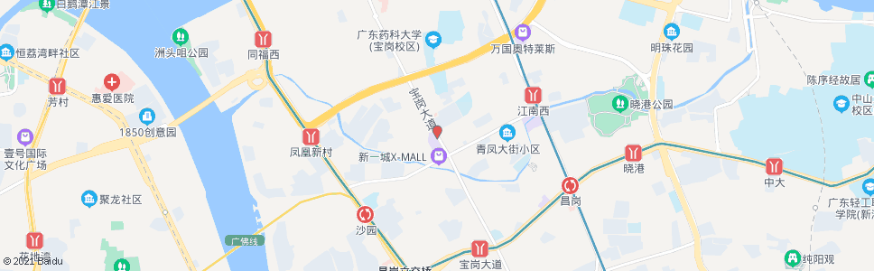 广州江南新村_公交站地图_广州公交_妙搜公交查询2024