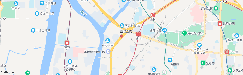 广州和平新村(西场立交东)_公交站地图_广州公交_妙搜公交查询2024