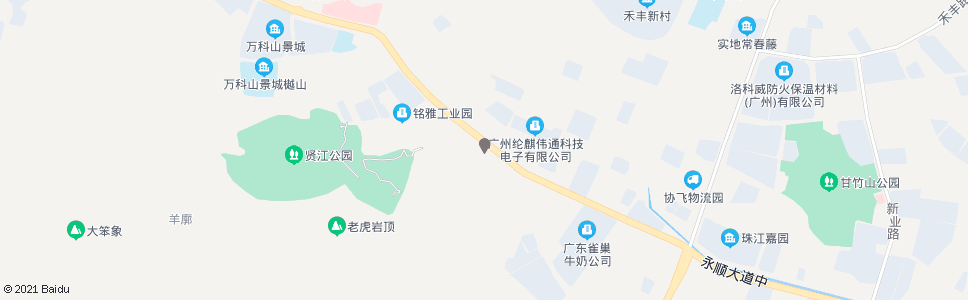 广州贤江村_公交站地图_广州公交_妙搜公交查询2025