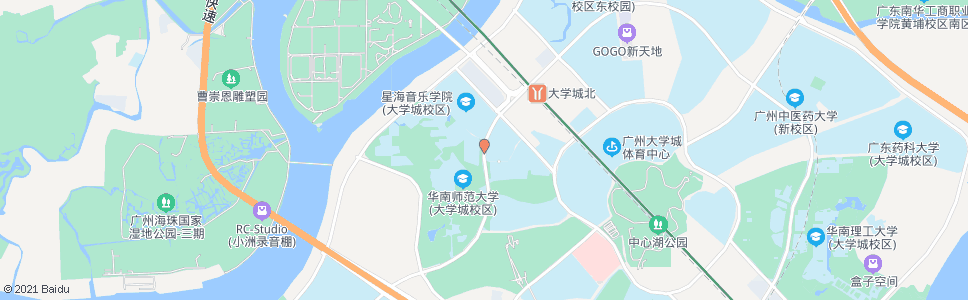 广州星海学院(大学城)_公交站地图_广州公交_妙搜公交查询2025