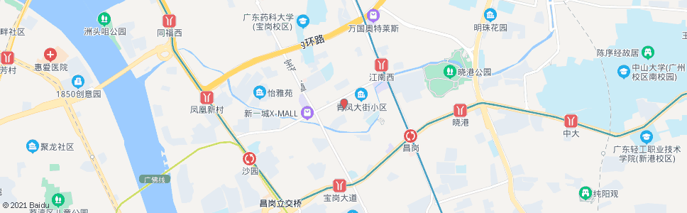 广州江南新村(骨伤科医院)_公交站地图_广州公交_妙搜公交查询2024