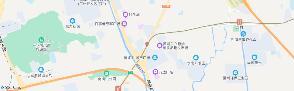 广州水南村市场_公交站地图_广州公交_妙搜公交查询2025