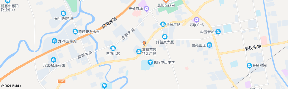 惠州中惠酒店_公交站地图_惠州公交_妙搜公交查询2024