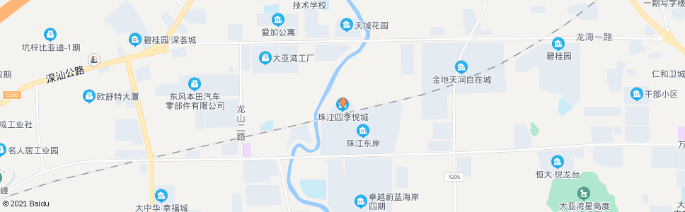 惠州珠江四季悦城(坪山河桥)_公交站地图_惠州公交_妙搜公交查询2024