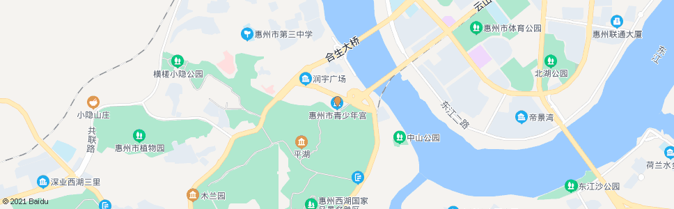 惠州市青少年宫_公交站地图_惠州公交_妙搜公交查询2025