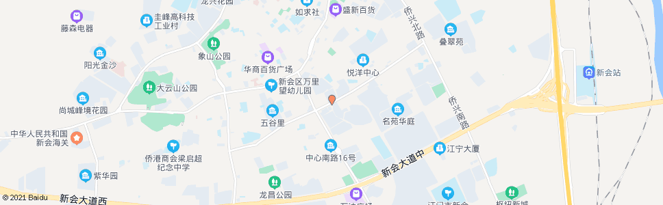 江门新会行政服务中心_公交站地图_江门公交_妙搜公交查询2024