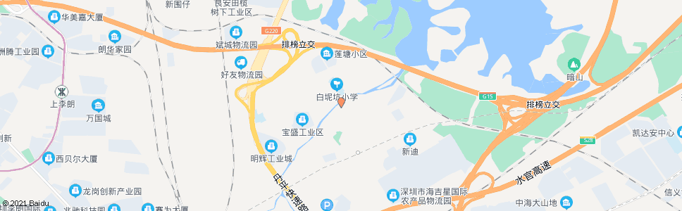 深圳白泥坑村委_公交站地图_深圳公交_妙搜公交查询2024