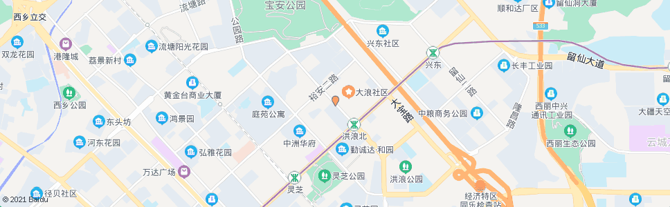 深圳新安交警中队_公交站地图_深圳公交_妙搜公交查询2024