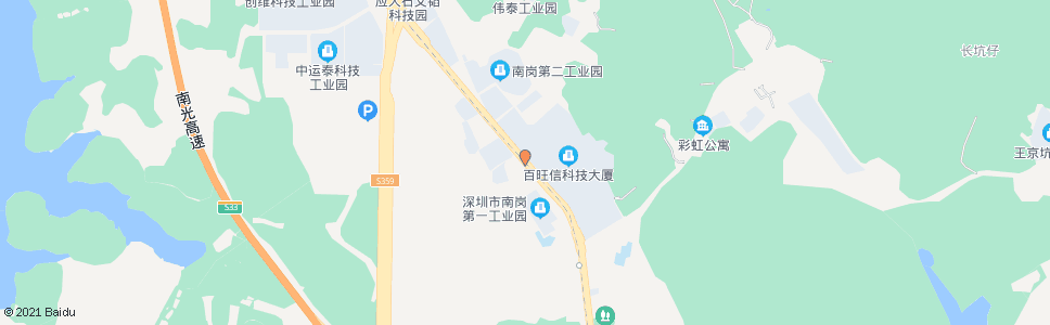 深圳南岗工业区_公交站地图_深圳公交_妙搜公交查询2025