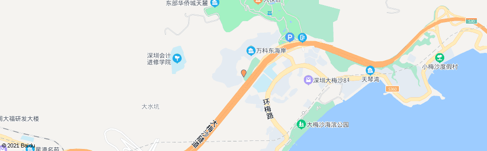 深圳东海岸运动公园_公交站地图_深圳公交_妙搜公交查询2025