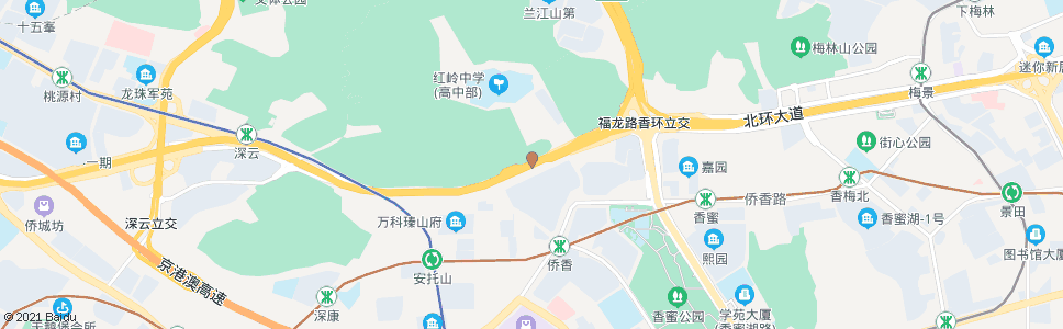 深圳侨香村_公交站地图_深圳公交_妙搜公交查询2024