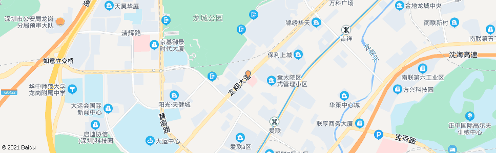 深圳龙城医院_公交站地图_深圳公交_妙搜公交查询2025