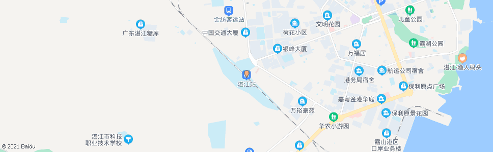 湛江湛江师院_公交站地图_湛江公交_妙搜公交查询2024