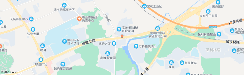 中山实地璟湖城(景观路)_公交站地图_中山公交_妙搜公交查询2024