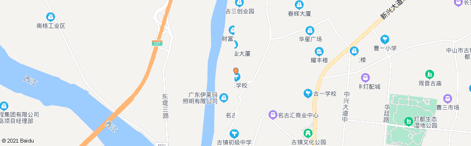 中山古三小学正门_公交站地图_中山公交_妙搜公交查询2024